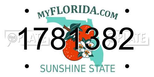 1781382 Florida License Plate