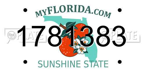 1781383 Florida License Plate