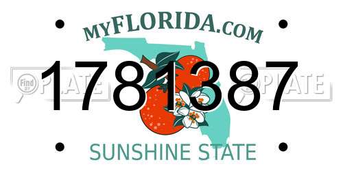 1781387 Florida License Plate