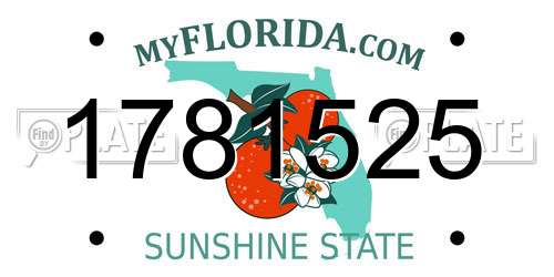 1781525 Florida License Plate