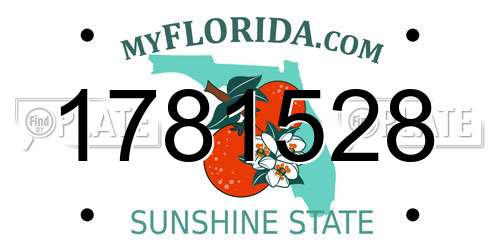 1781528 Florida License Plate