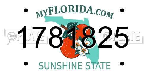 1781825 Florida License Plate