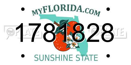1781828 Florida License Plate