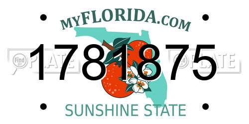 1781875 Florida License Plate