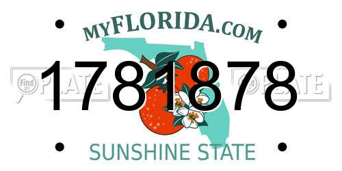 1781878 Florida License Plate