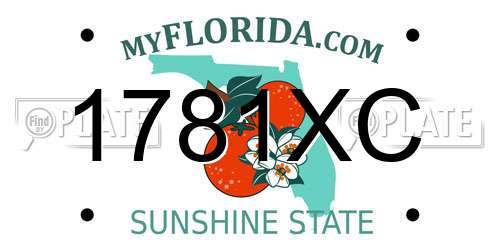 1781XC Florida License Plate