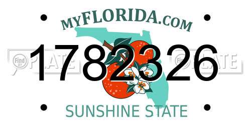 1782326 Florida License Plate
