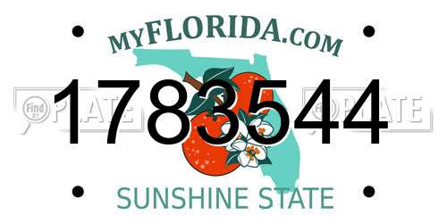1783544 Florida License Plate