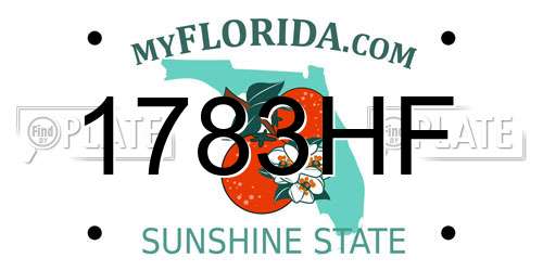 1783HF Florida License Plate