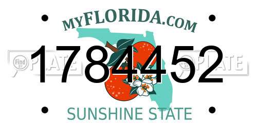 1784452 Florida License Plate