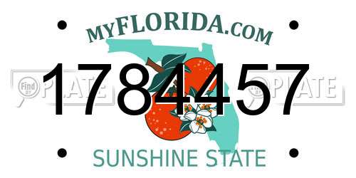 1784457 Florida License Plate