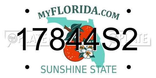 17844S2 Florida License Plate