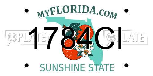1784CI Florida License Plate