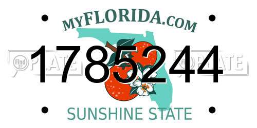 1785244 Florida License Plate