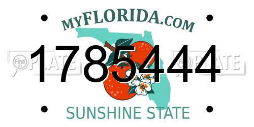 1785444 Florida License Plate