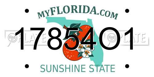 17854O1 Florida License Plate