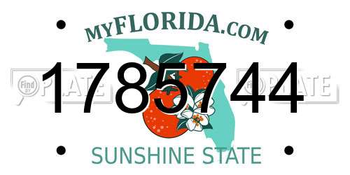 1785744 Florida License Plate