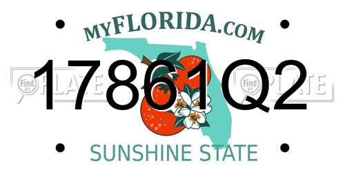 17861Q2 Florida License Plate