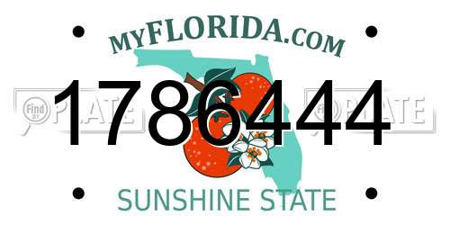 1786444 Florida License Plate