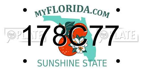 178C77 Florida License Plate