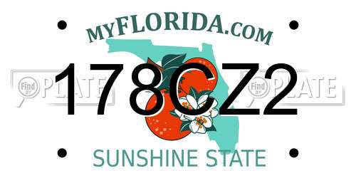 178CZ2 Florida License Plate