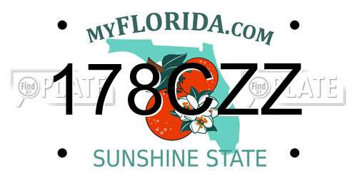 178CZZ Florida License Plate