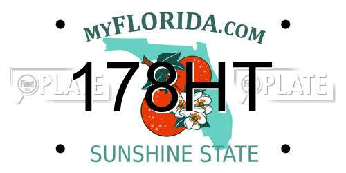 178HT Florida License Plate