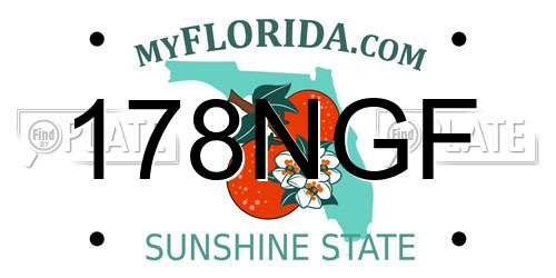 178NGF Florida License Plate