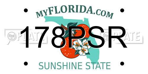 178PSR Florida License Plate
