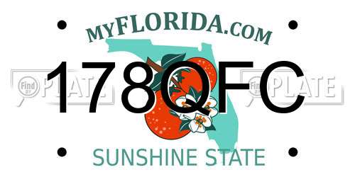 178QFC Florida License Plate