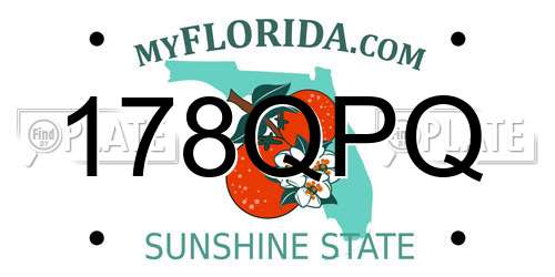 178QPQ Florida License Plate