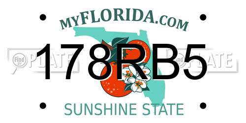 178RB5 Florida License Plate