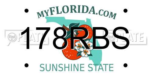 178RBS Florida License Plate
