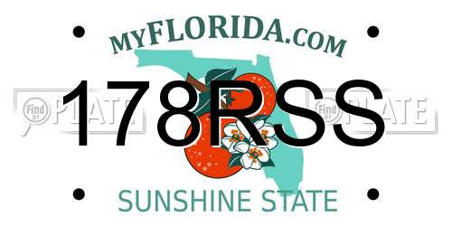 178RSS Florida License Plate