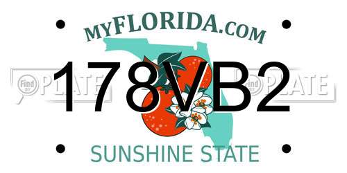 178VB2 Florida License Plate