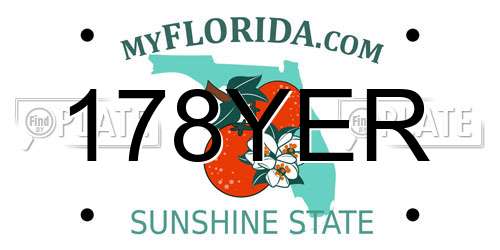 178YER Florida License Plate