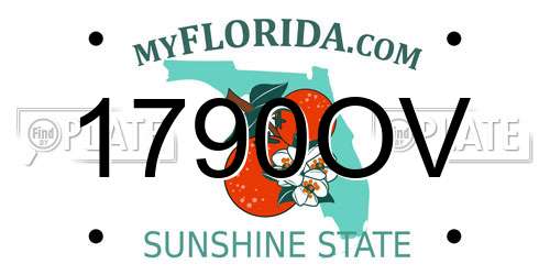 1790OV Florida License Plate