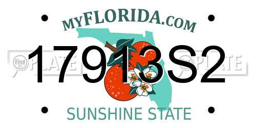 17913S2 Florida License Plate