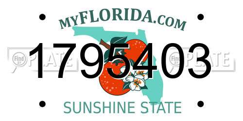 1795403 Florida License Plate