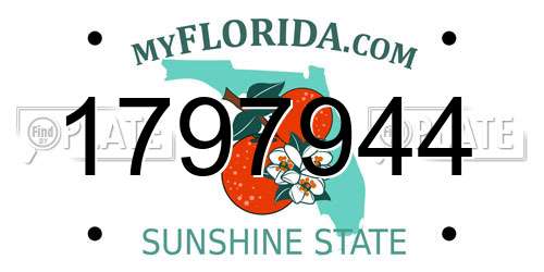 1797944 Florida License Plate