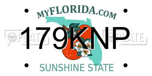179KNP Florida License Plate