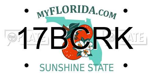 17BCRK Florida License Plate