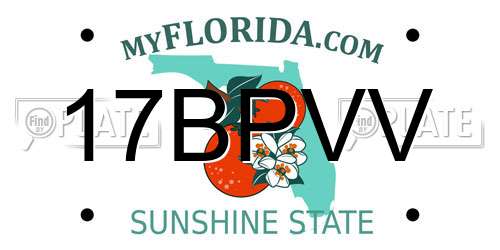 17BPVV Florida License Plate