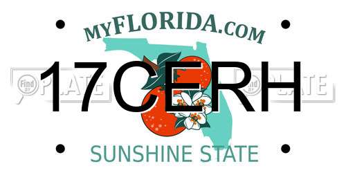 17CERH Florida License Plate