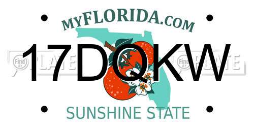 17DQKW Florida License Plate
