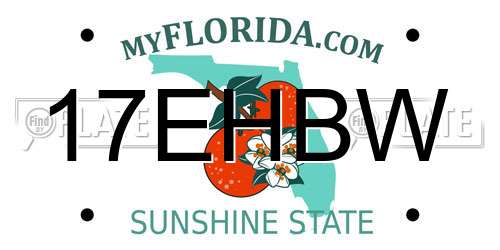 17EHBW Florida License Plate