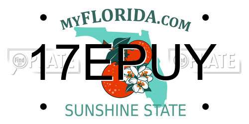 17EPUY Florida License Plate
