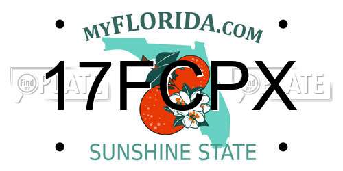 17FCPX Florida License Plate