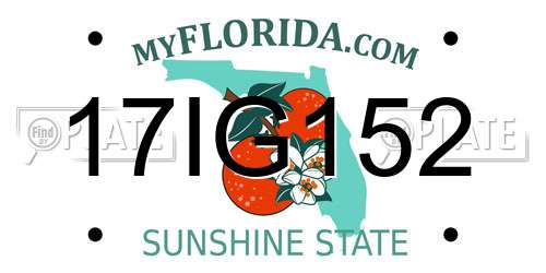 17IG152 Florida License Plate