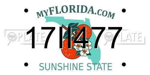17II477 Florida License Plate